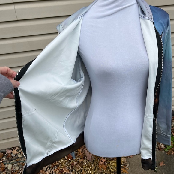 New Horse Print Zip Up Hoodie Jacket - Picture 8 of 9